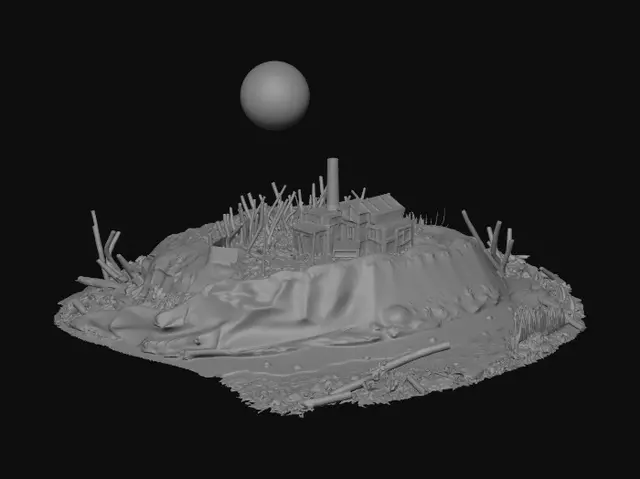 3D model for Desert Moon Outpost