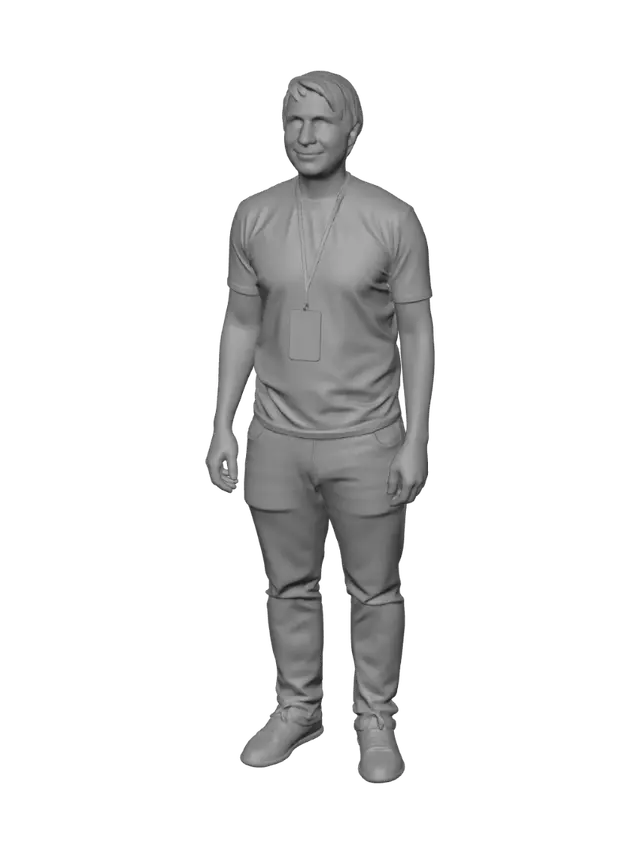 3D model for Portrait of a man with a lanyard