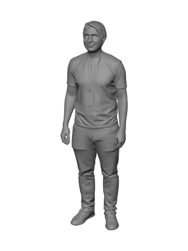 3D model for Portrait of a man with a lanyard