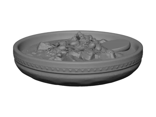 3D model for Generate a ghorme sabzi dish