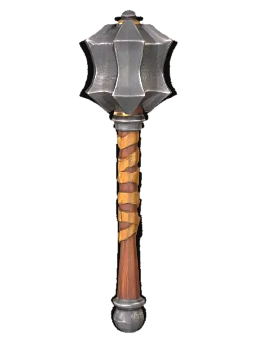Warrior's Mace 3D model, vytvořený pomocí AI