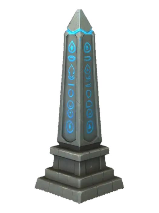 Arcane Obelisk - Column 3D model, vytvořený pomocí AI
