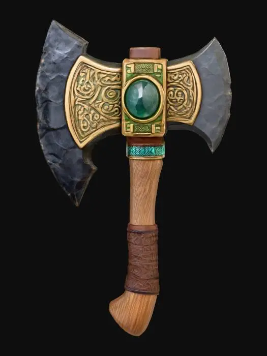 3D model for Emerald War Axe