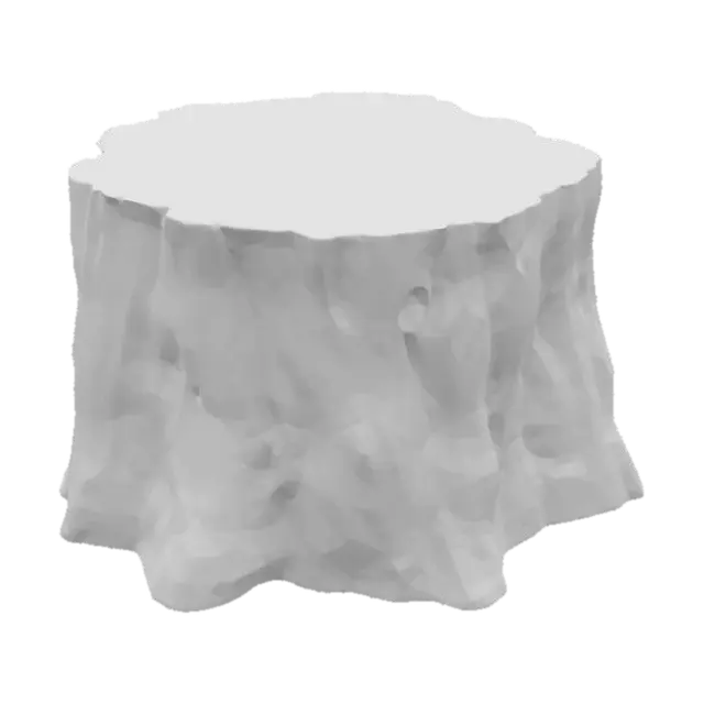 3D model for A tree stump. Deeply carved textures. Natural realistic colors. Carved detail. Chunky. Well-lit.  Dungeons & Dragons. DND. High-resolution. Ultra realistic.