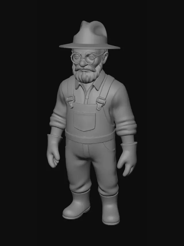 3D model for Old Farmer