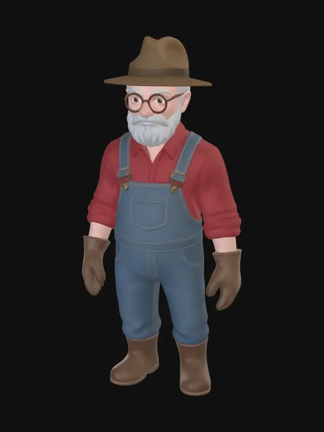 3D model for Old Farmer