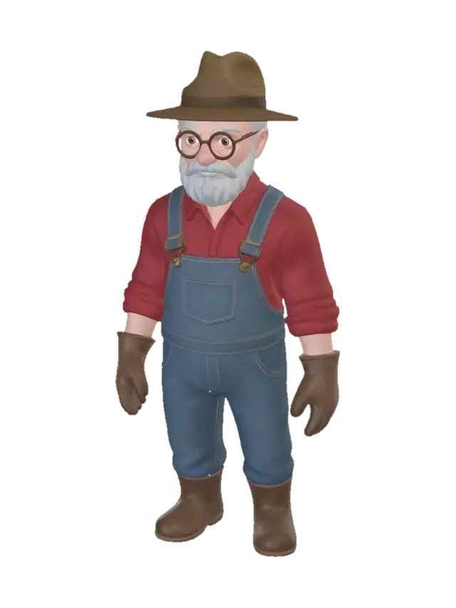 3D model for Old Farmer