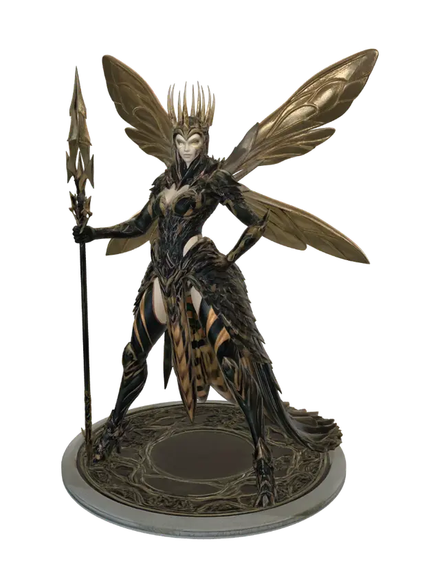 Queen Veskara, the Warrior - Wasp 3D model, vytvořený pomocí AI
