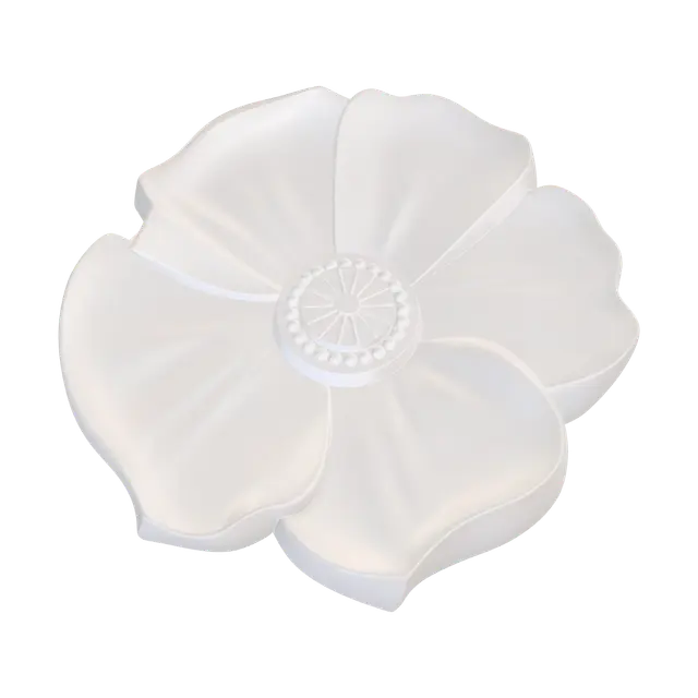 Poppy Art Deco 3D - Petaled 3D model, vytvořený pomocí AI