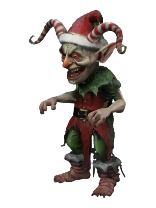 Evil demonic Christmas elf, highly detailed, amazing quality, hyper realistic… - Nightmare 3D model, vytvořený pomocí AI