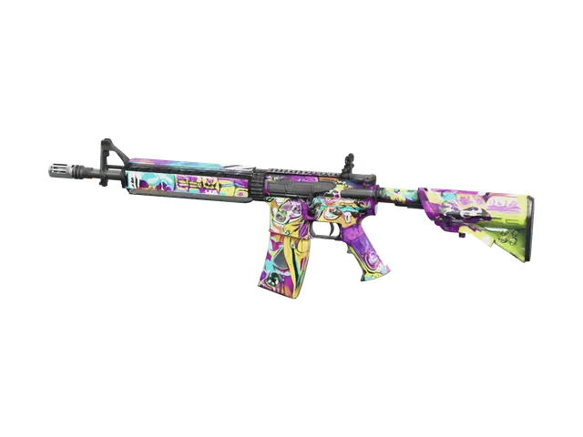 Weathered M4A4 - Cosmetic 3D model, vytvořený pomocí AI