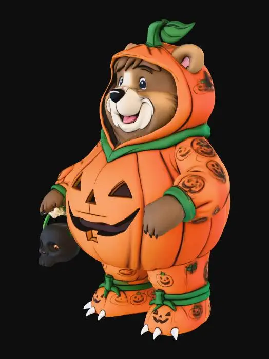 3D model for Bear Halloween Night, #Halloween2025#