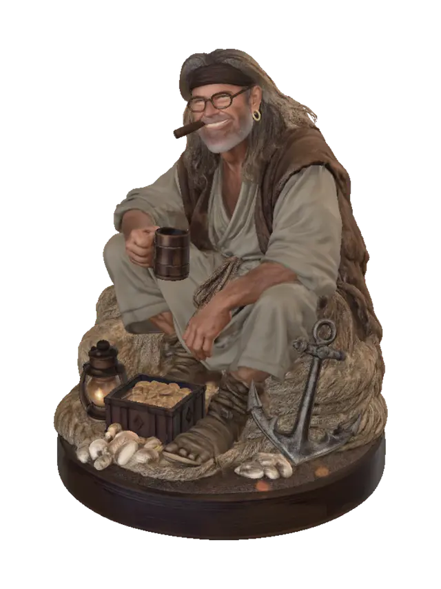 3D model for Smiling Buccaneer
