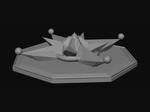 3D model for Emerald Star on a Golden Hexagonal Pedestal