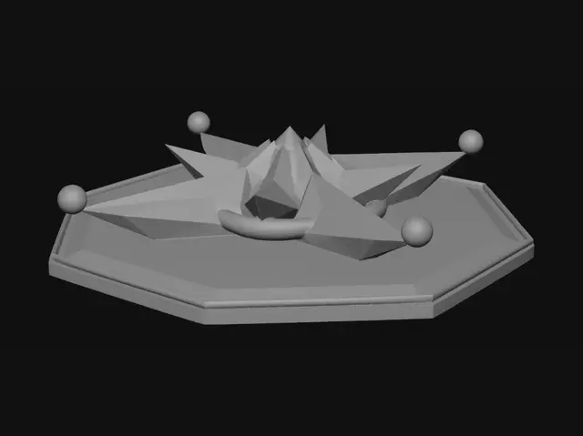 3D model for Emerald Star on a Golden Hexagonal Pedestal