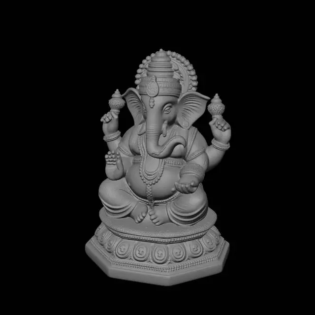 3D model for Bronze Ganesha statue