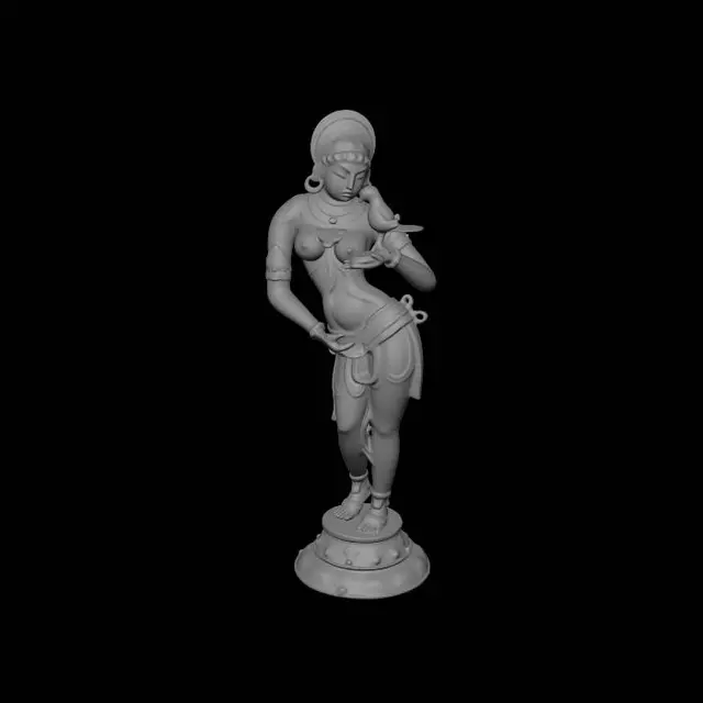 3D model for Bronze Apsara with Parrot