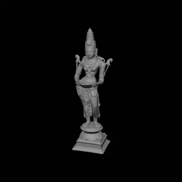 3D model for Gilded Bodhisattva statue