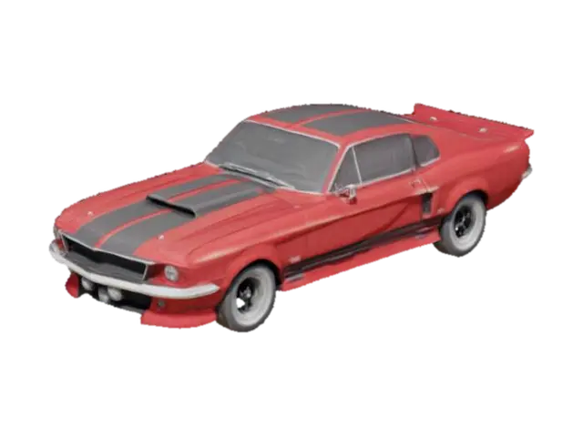 Muscle car - Classic 3D model, AI generated