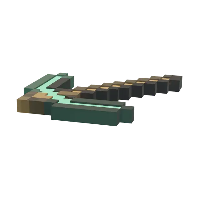Diamond Pickaxe 3D model, vytvořený pomocí AI