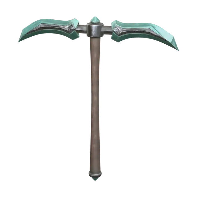 Low-Poly Diamond Pickaxe 3D model, vytvořený pomocí AI