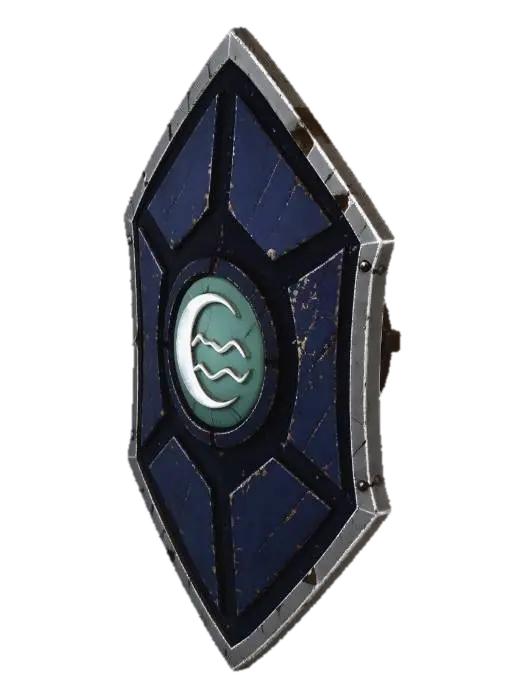 Verdant Tide Shield - Coated 3D model, vytvořený pomocí AI
