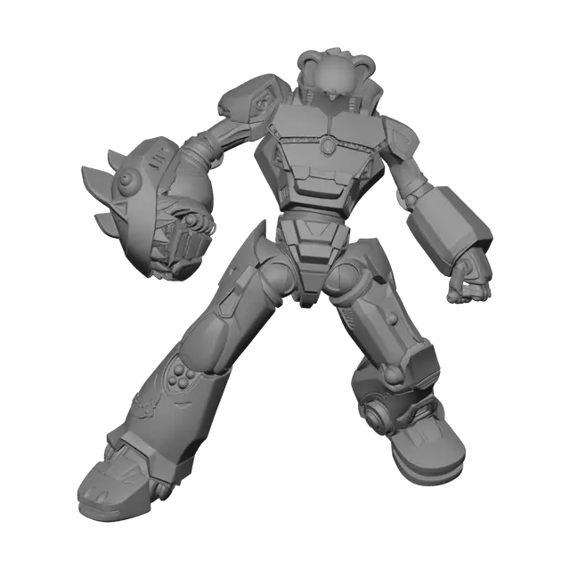 3D model for Weathered Mecha Team Leader