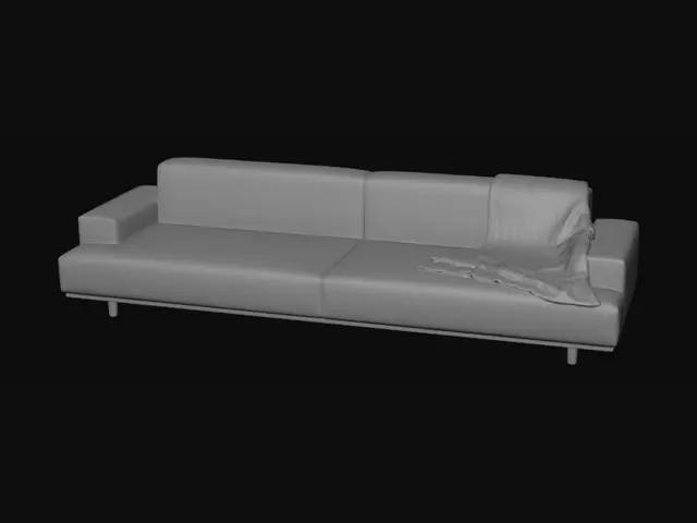 3D model for Sunlit Neutral Sofa by the Window