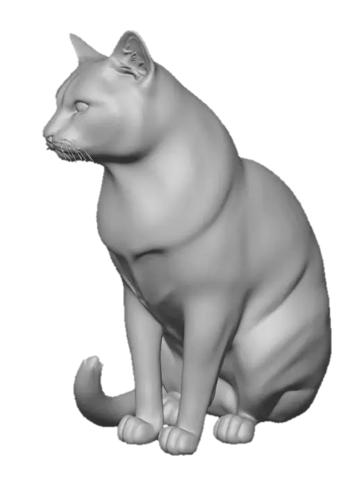 3D model for Blue-Eyed Calico