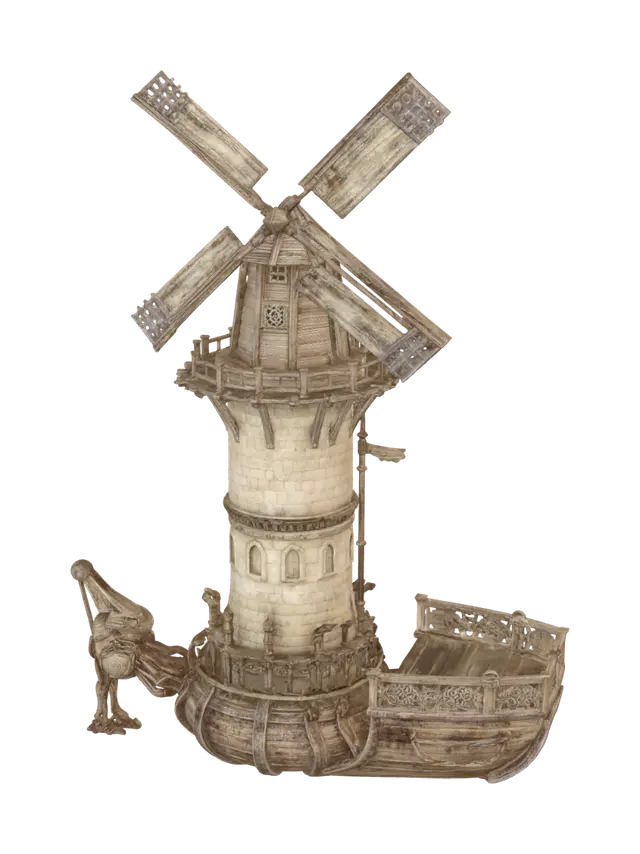 Windmill Ark 3D model, vytvořený pomocí AI