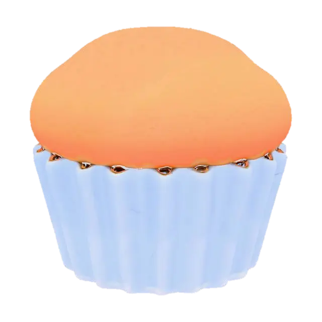 Cupcake 3D model, vytvořený pomocí AI