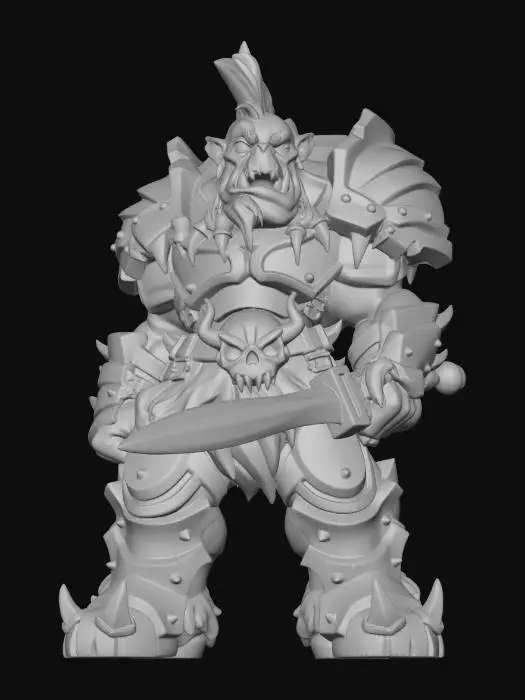 3D model for Warrior Half-Orc