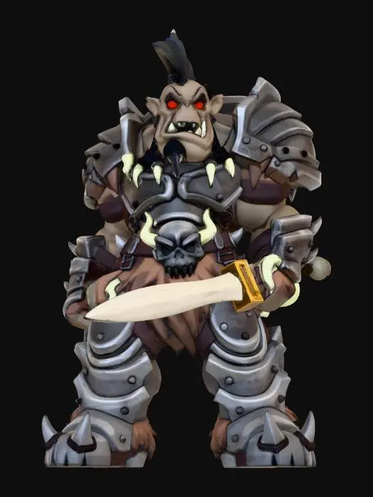 3D model for Warrior Half-Orc