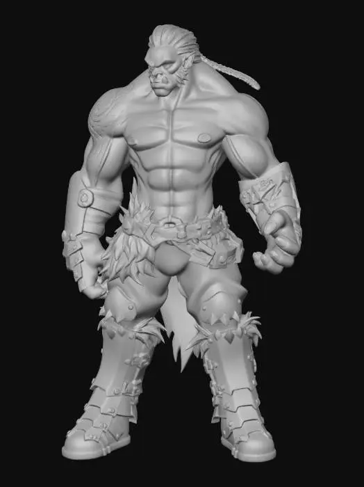 3D model for Half Orc unarmed