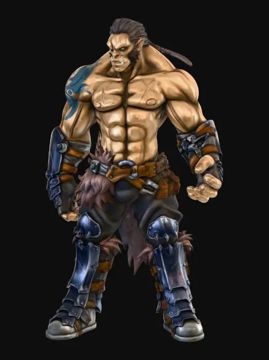 3D model for Half Orc unarmed