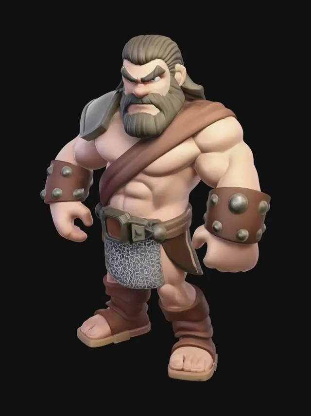 3D model for Make this exact character in a full-body with boot's and legs in the picture as a sketch in high detail with colour also, change his hair and beard to slightly greying dark brown and keep exact to reference. On a white background.