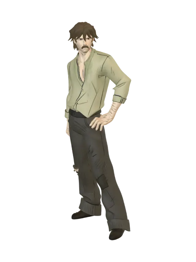 Modello 3D Ragged Drifter, generato dall’IA