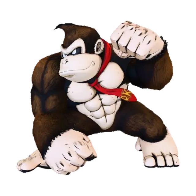 Primate Power - Apes 3D model, vytvořený pomocí AI