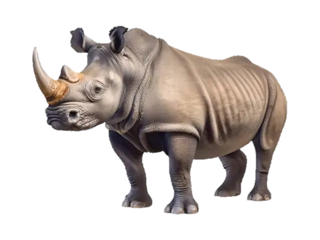 Rhino Stance 3D model, vytvořený pomocí AI