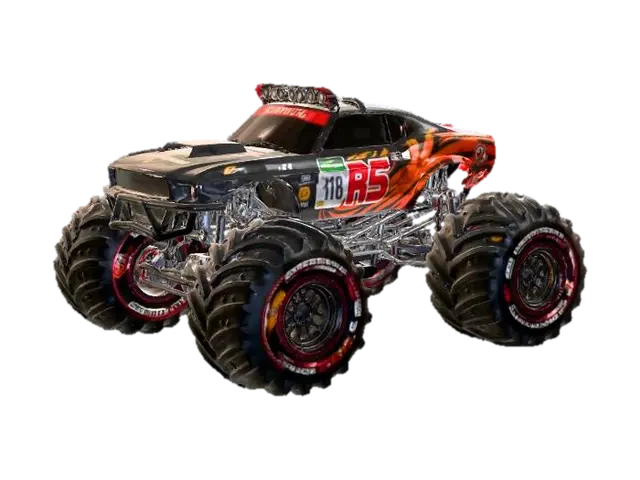 monster car - Competition 3D model, vytvořený pomocí AI