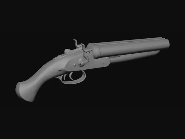 3D model for Flintlock pistol