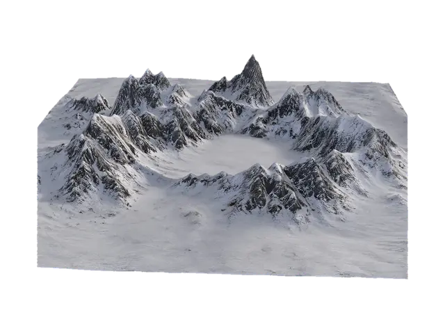 Snowbound Caldera - Snow का AI द्वारा बनाया गया 3D मॉडल