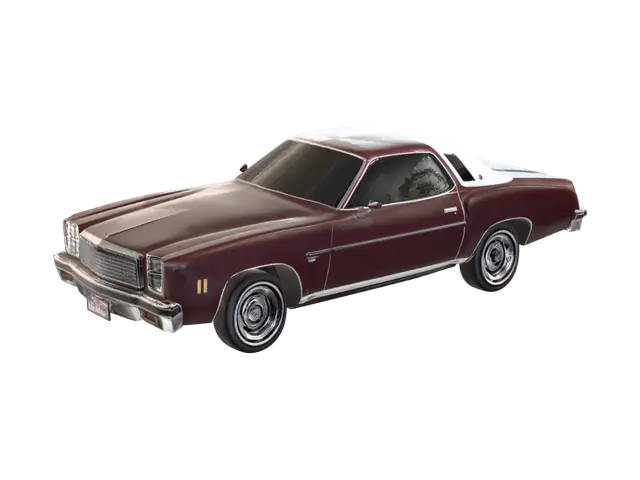 Burgundy Classic Coupe - Ganster 3D model, vytvořený pomocí AI