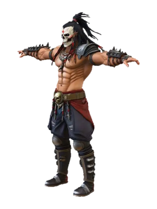 Warrior of Shadows 3D model, vytvořený pomocí AI