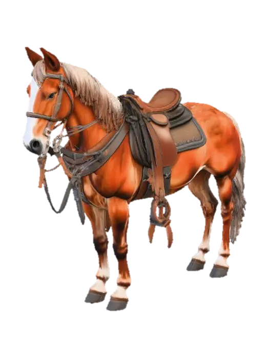 Saddled Majesty - Mount 3D model, vytvořený pomocí AI
