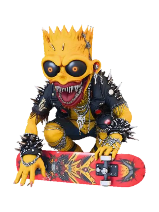 Skater Fury - Skateboard 3D model, vytvořený pomocí AI