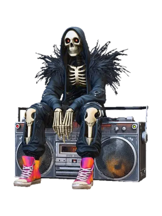 Modello 3D Rhythmic Reaper - Radio, generato dall’IA
