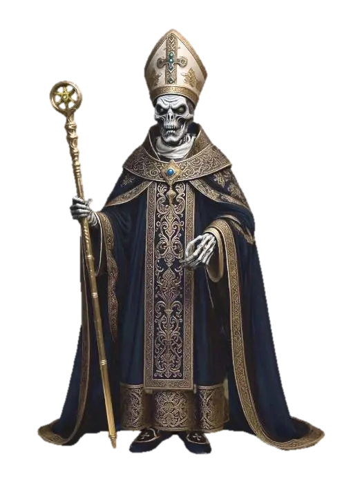 Skeleton Pontiff - Terror 3D model, vytvořený pomocí AI
