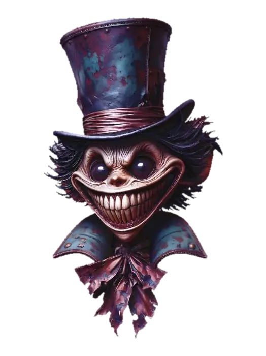 Grinning Top-Hat Monster - Terror 3D model, vytvořený pomocí AI