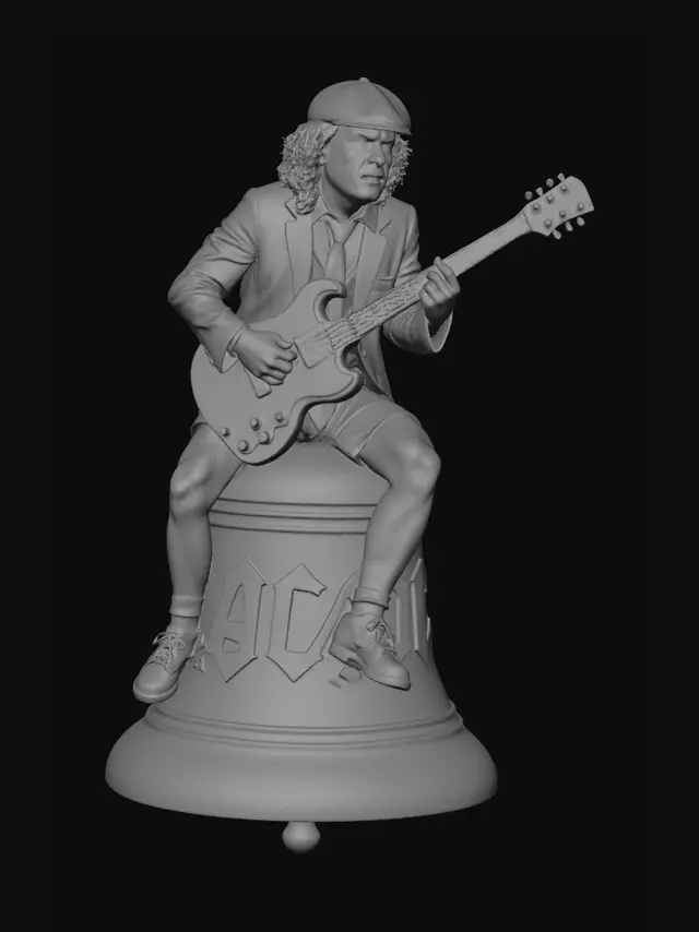 3D model for Guitarist on the AC/DC Bell
